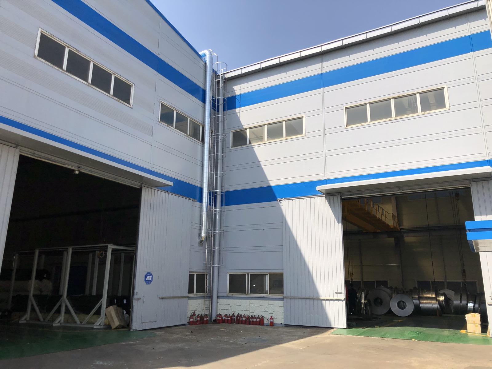 덕산파이프 생산 작업장
